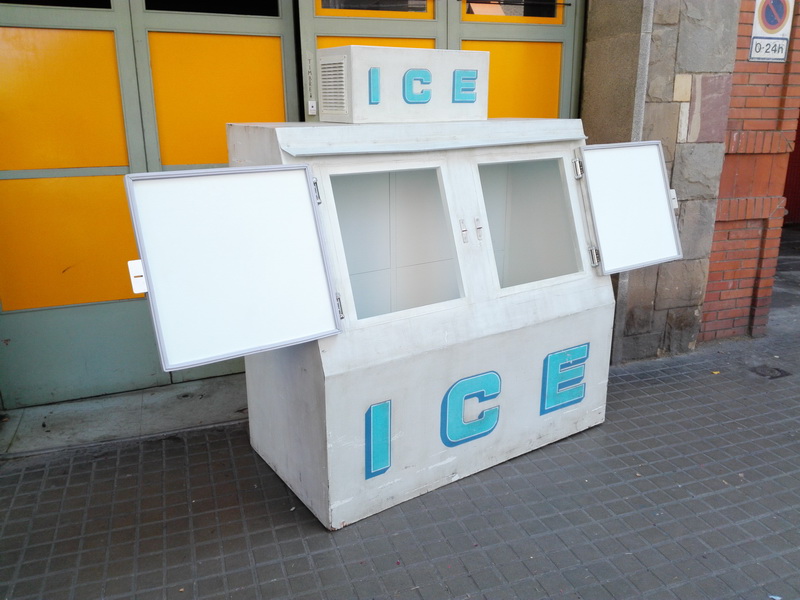nevera hielo ice 2puertas parte trasera desm. replica madera 150-180.5x159.5x80-50 (90eu.) 1u
